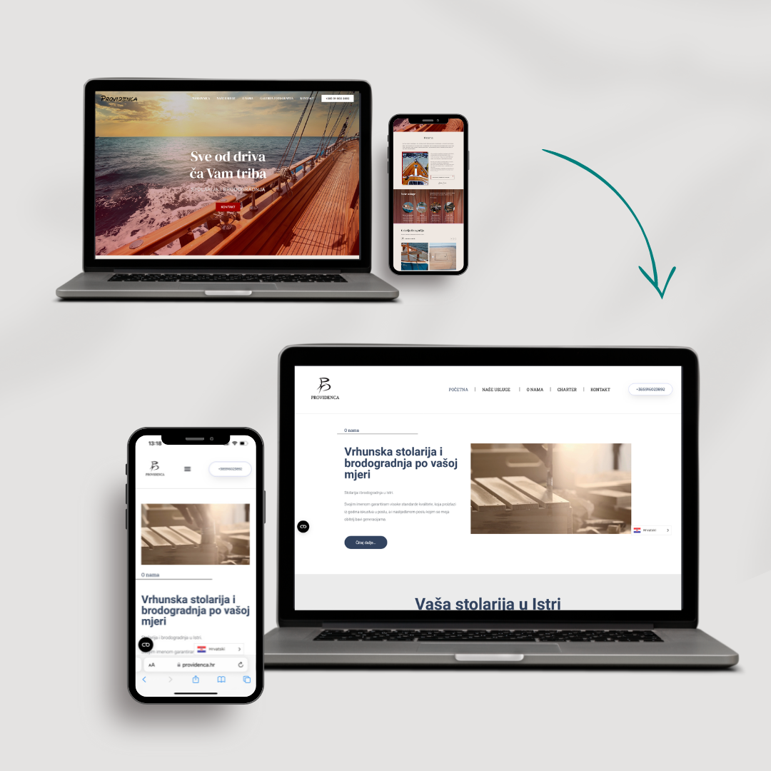 Rebranding for project providenca responsive website